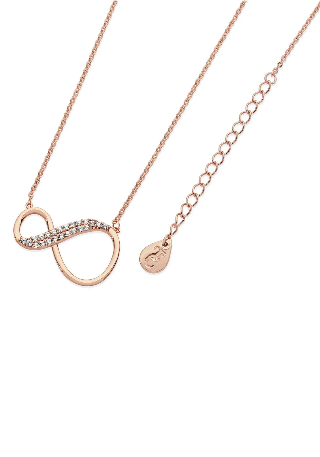 8 shape Infinity Pendant - Rose Gold