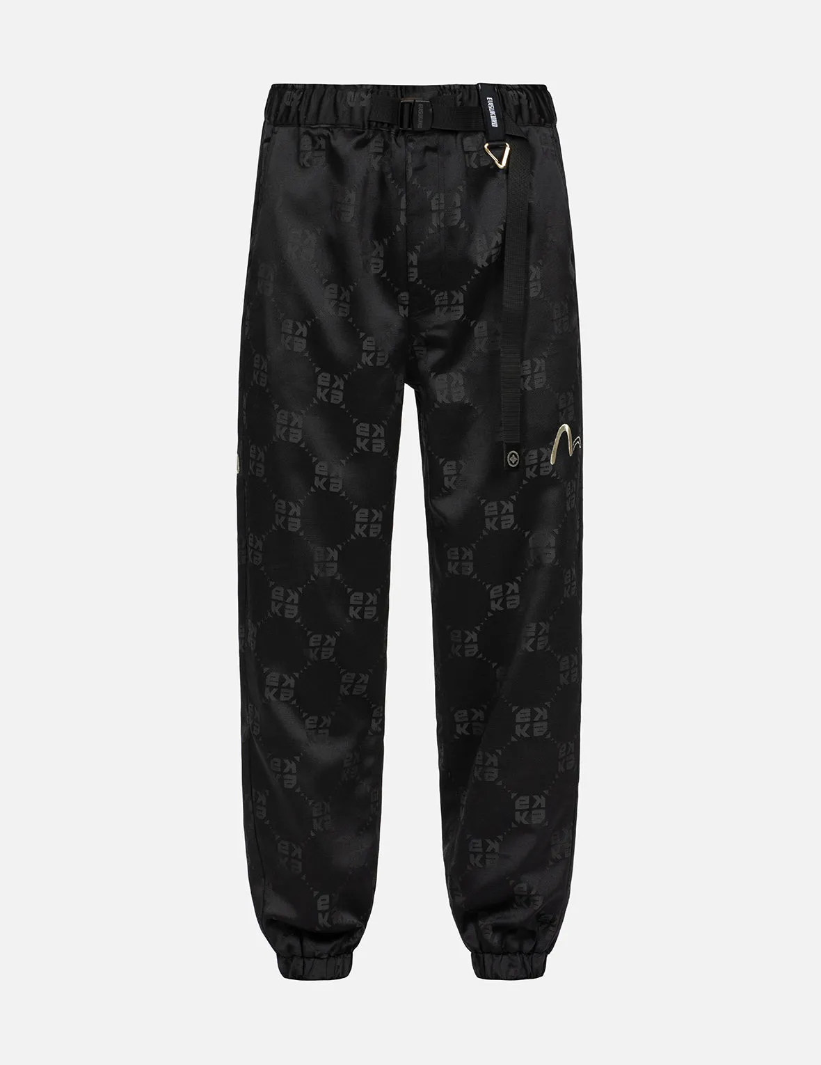 Allover Monogram Jacquard Regular Fit Jogger Pants