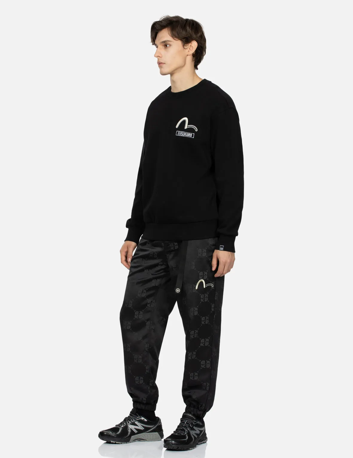 Allover Monogram Jacquard Regular Fit Jogger Pants