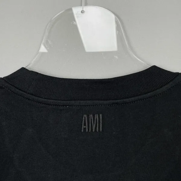 AMI PARIS  |Street Style Cotton Logo Designers T-Shirts