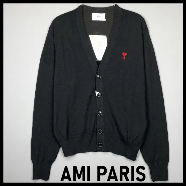 AMI PARIS  |Street Style Logo Designers Cardigans