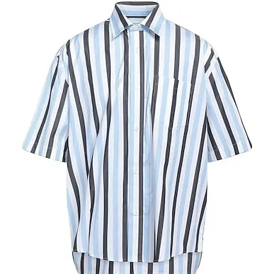 AMI PARIS  |Stripes Unisex Street Style Cotton Short Sleeves Logo