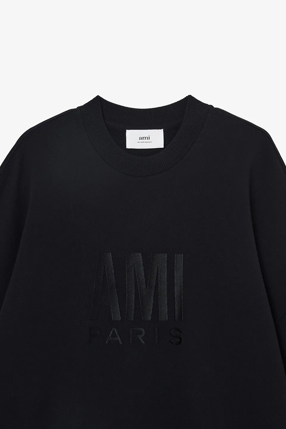 AMI PARIS  |Unisex Long Sleeves Plain Cotton Logo Designers Sweatshirts