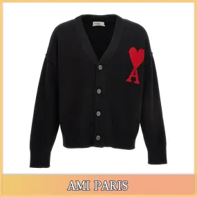 AMI PARIS  |Unisex Street Style Chain Skater Style Designers Cardigans