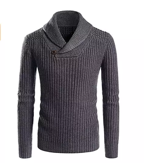 ASHORESHOP 2019 Fall Cowl neck knitted men sweater pullover cable sweater