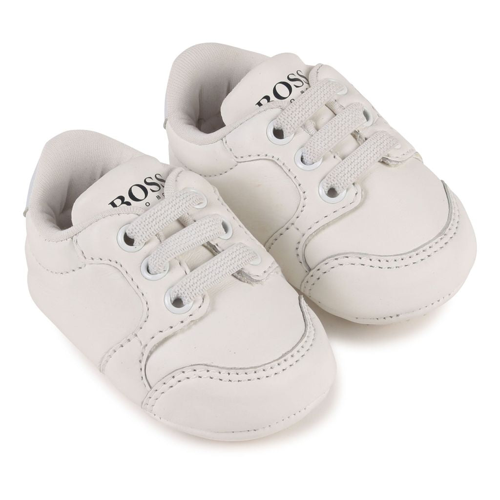 Baby White Leather Trainers