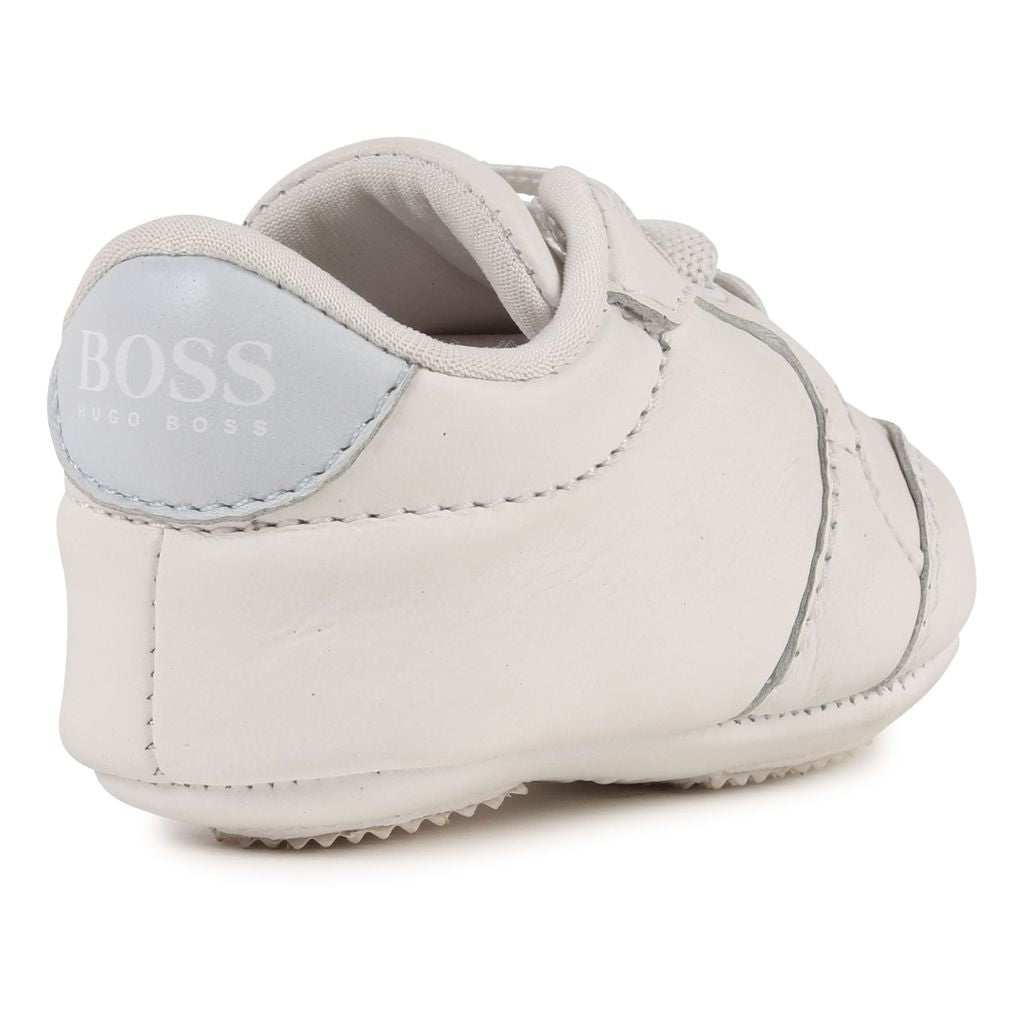 Baby White Leather Trainers