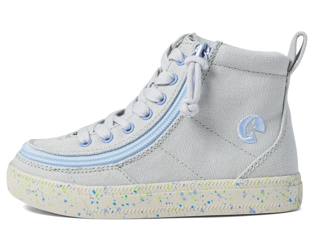 Billy Kids Classic Lace High Tops - Grey/Blue Speckle