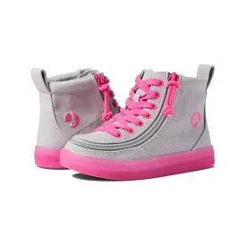 Billy Kids Classic Lace High Tops - Grey/Pink