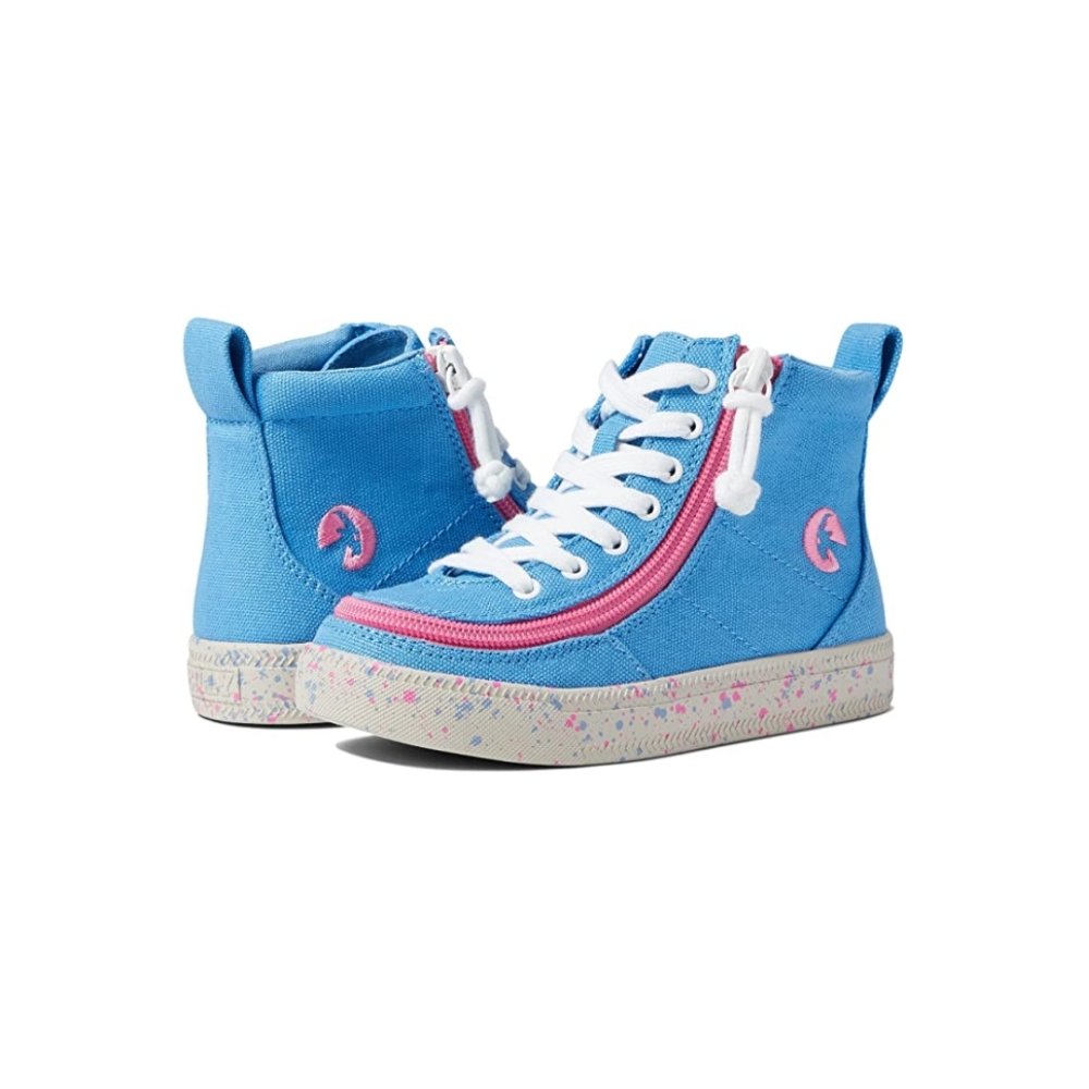 Billy Toddler Classic Lace High Tops - Blue/Pink Speckle