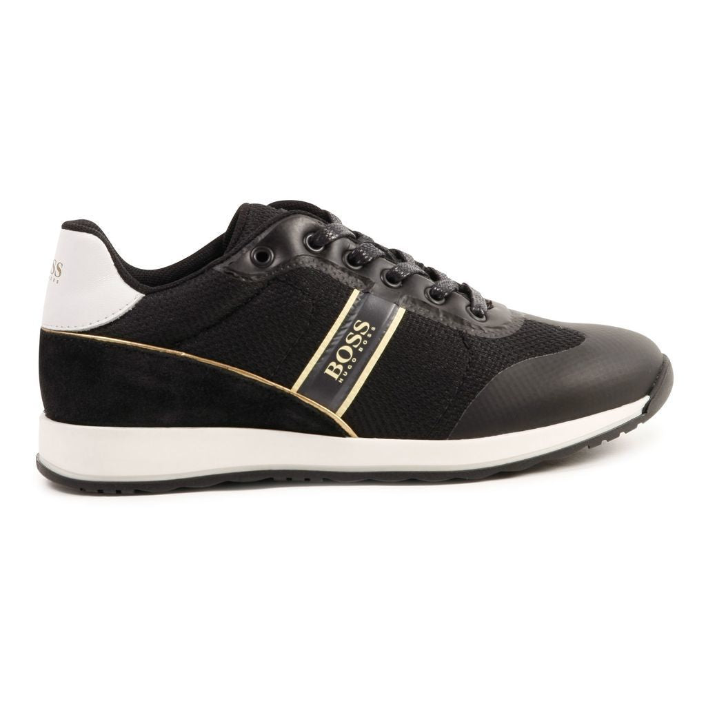 Black & Gold Logo Shoes