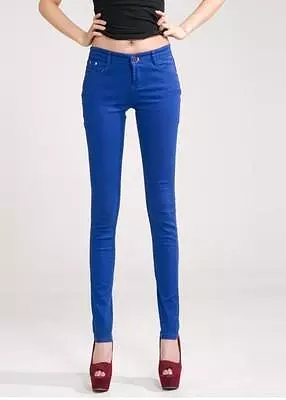 Blue Pencil Jeans For Women