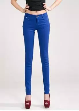 Blue Pencil Jeans For Women