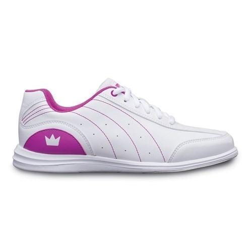 Brunswick Youth Mystic White Fuchsia Bowling Shoes