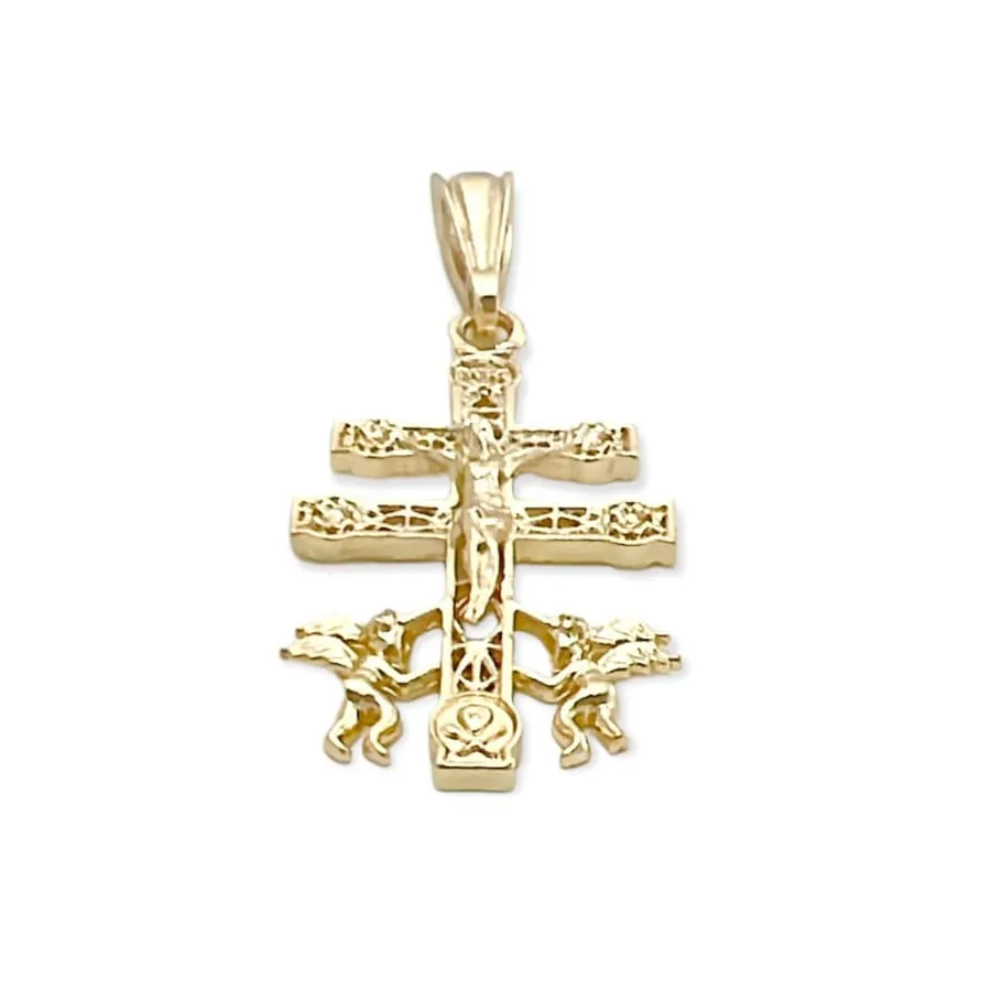 Caravaca cross pendant in 18k of gold layering