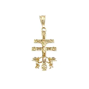 Caravaca cross pendant in 18k of gold layering