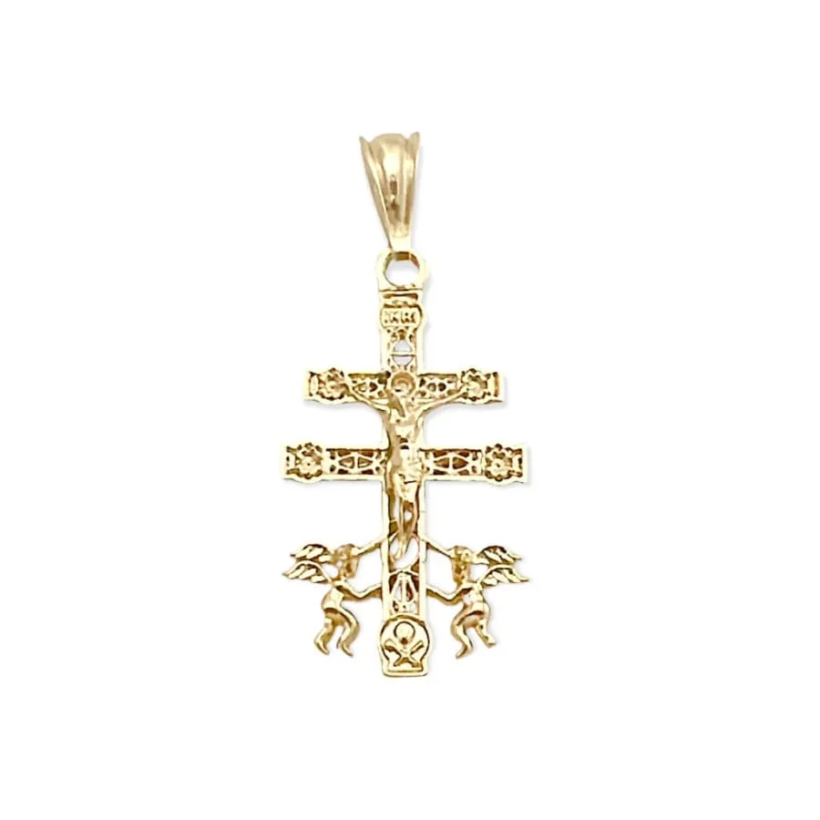 Caravaca cross pendant in 18k of gold layering