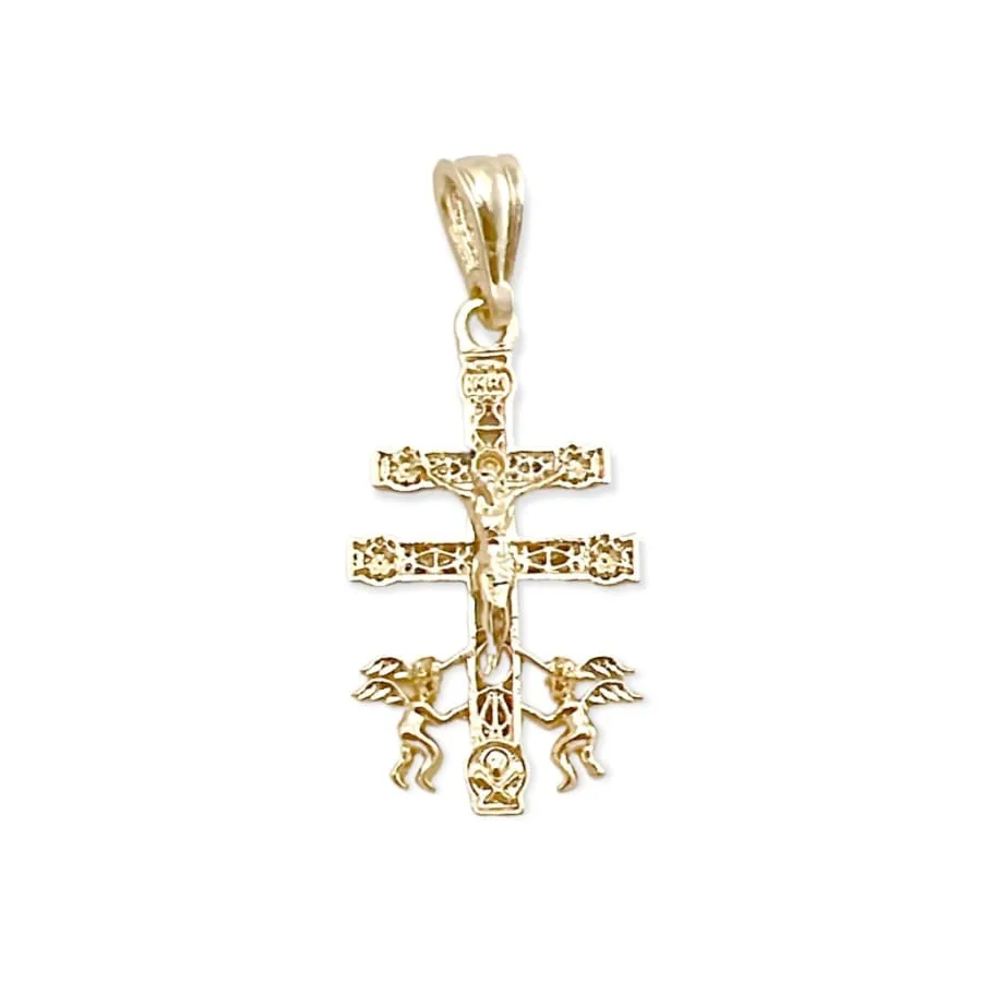 Caravaca cross pendant in 18k of gold layering