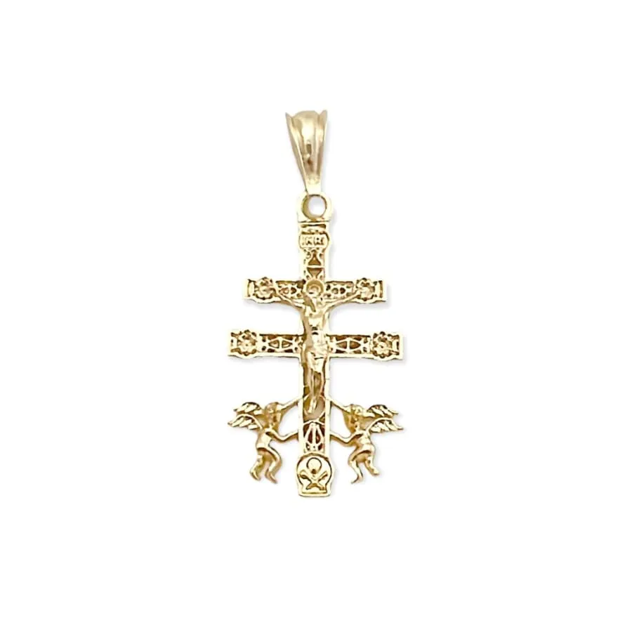 Caravaca cross pendant in 18k of gold layering