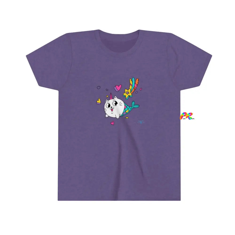 Cat Mermaid Youth Short Sleeve T-Shirt