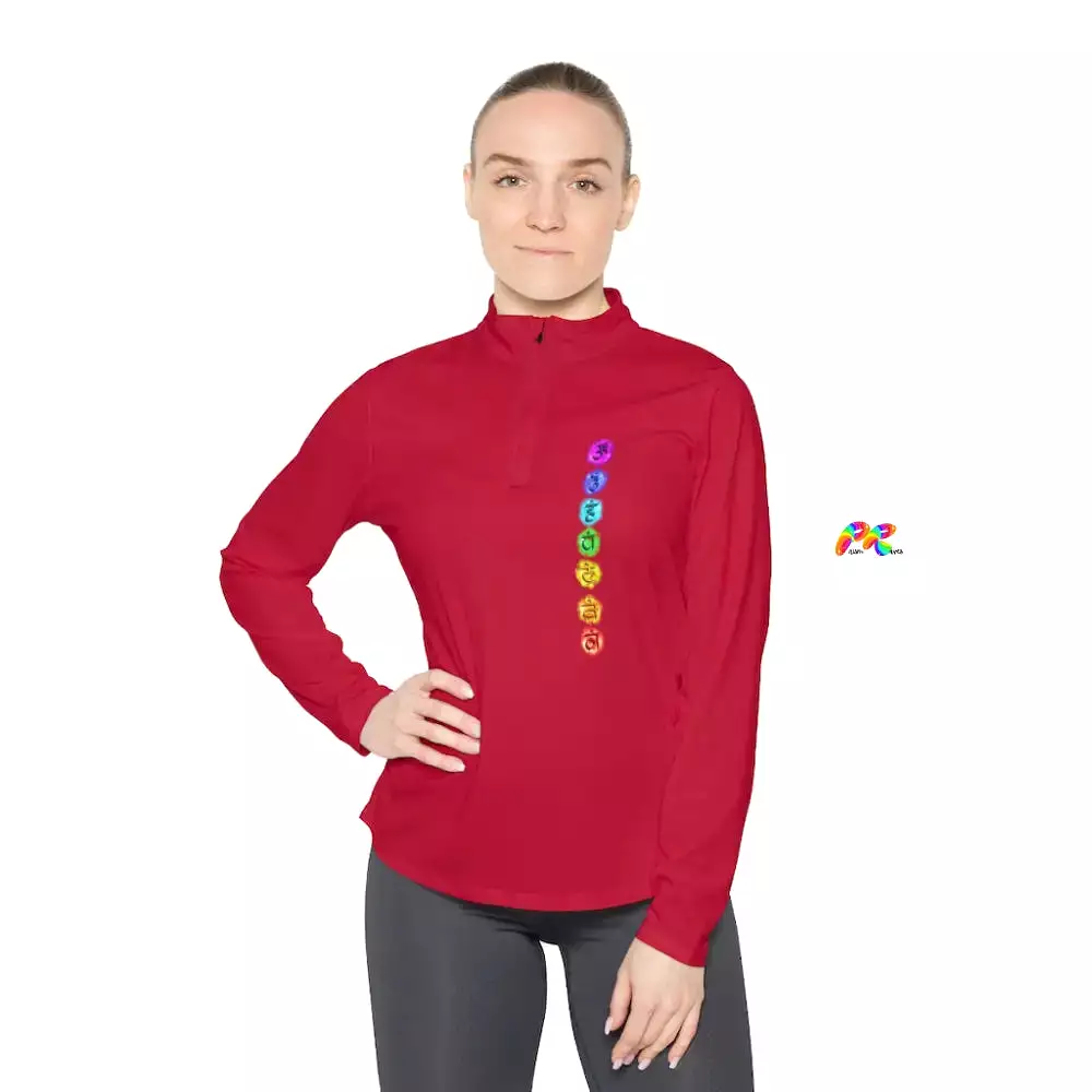 Chakra Circles Women's Quarter-Zip Sweater