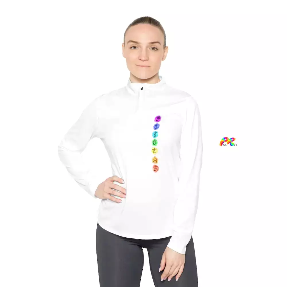 Chakra Circles Women's Quarter-Zip Sweater