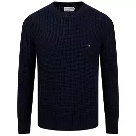 Chunky Knit Pima Cotton Sweatshirt Deep Navy - SS24