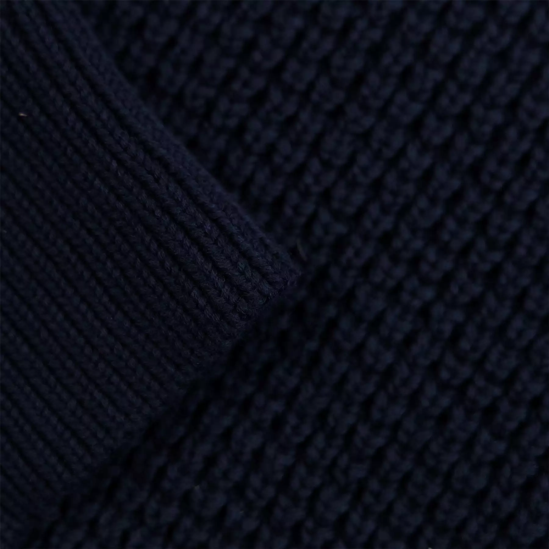 Chunky Knit Pima Cotton Sweatshirt Deep Navy - SS24