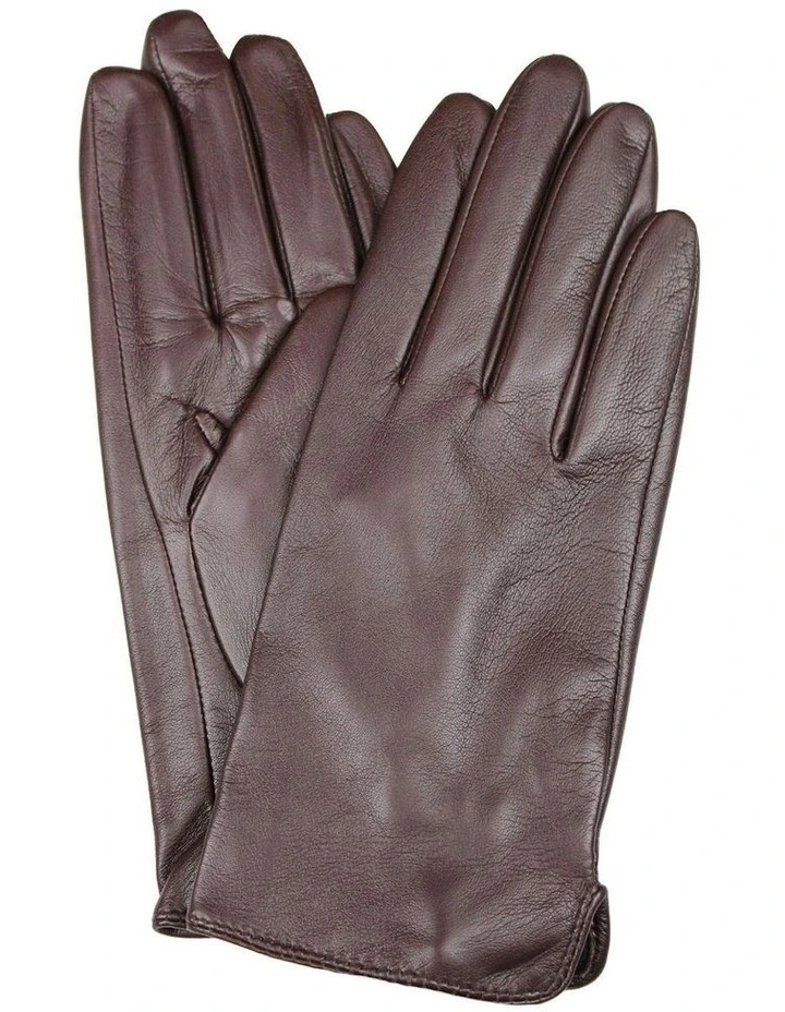 Classic Leather Gloves in Chocolate