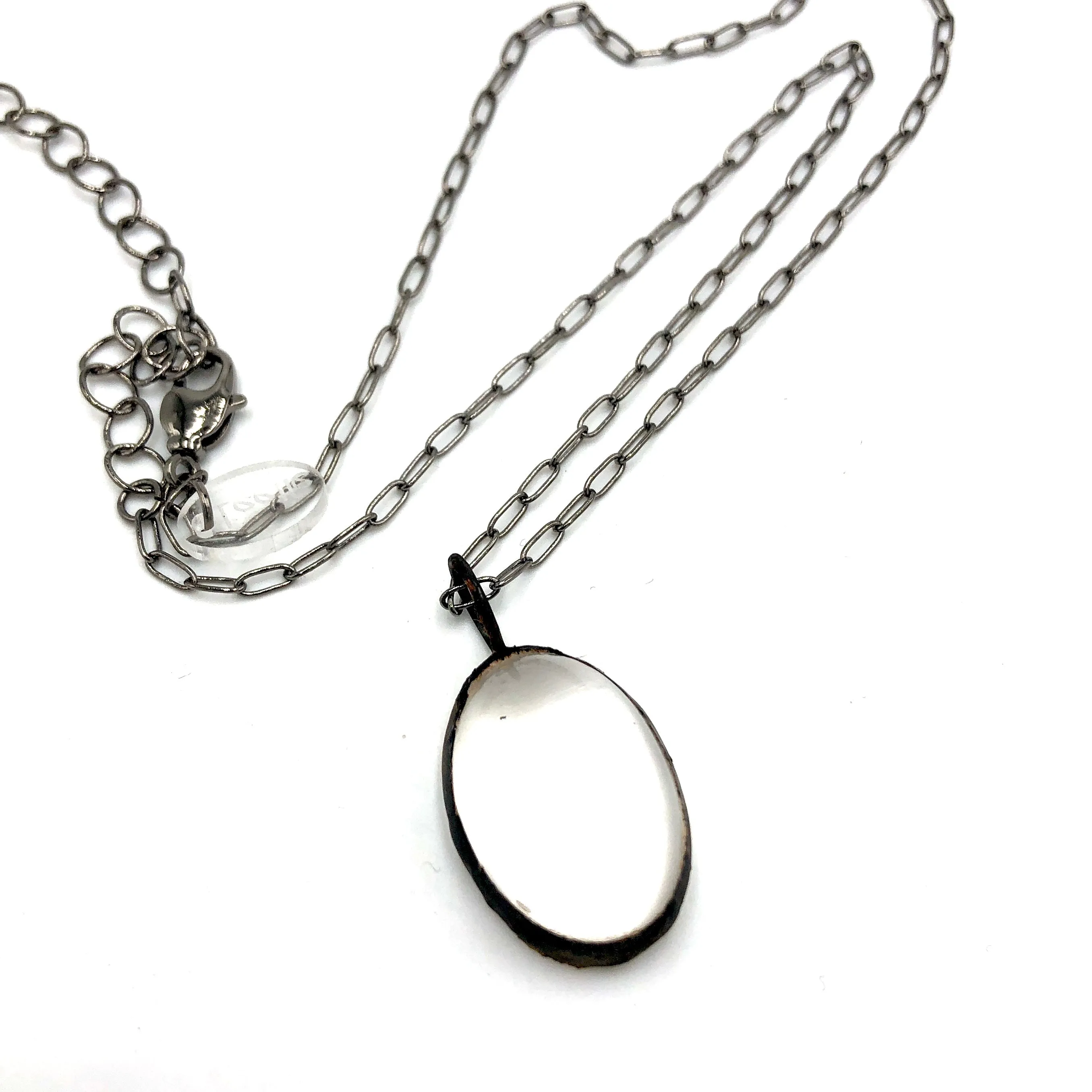 Clear Domed Oval Layering Necklace