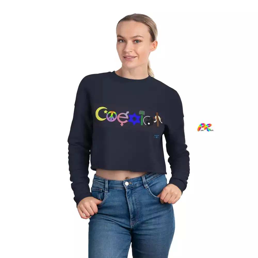 COEXIST Women's Cropped Sweatshirt