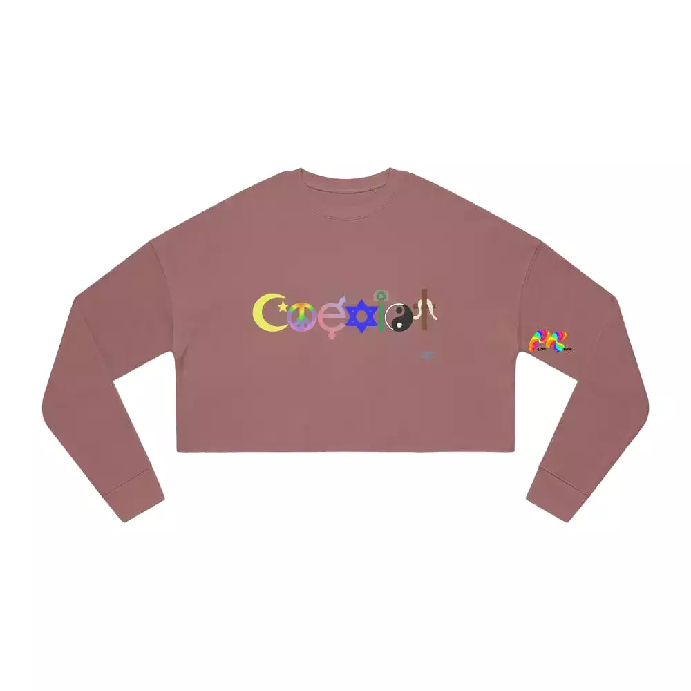 COEXIST Women's Cropped Sweatshirt