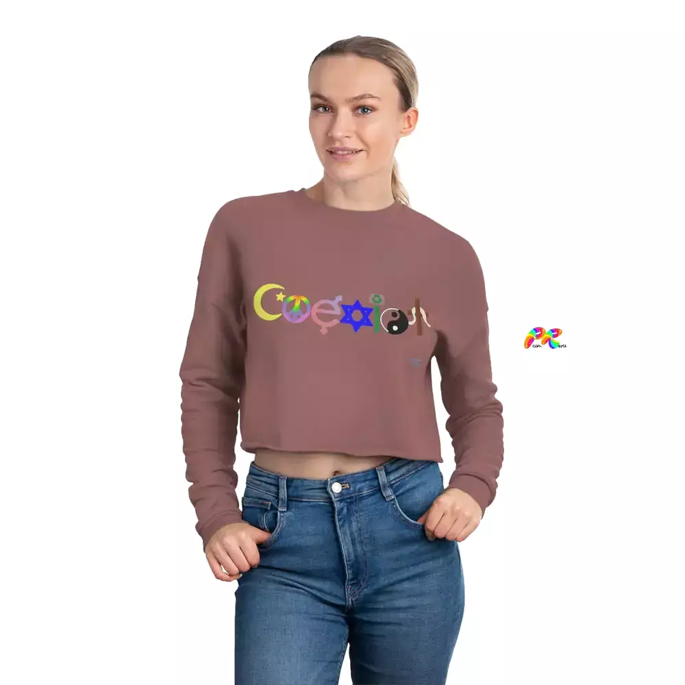 COEXIST Women's Cropped Sweatshirt