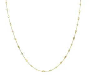 Contemporary 2.84 CTW Diamond 18 Karat Yellow Gold Diamonds-By-The-Yard Necklace