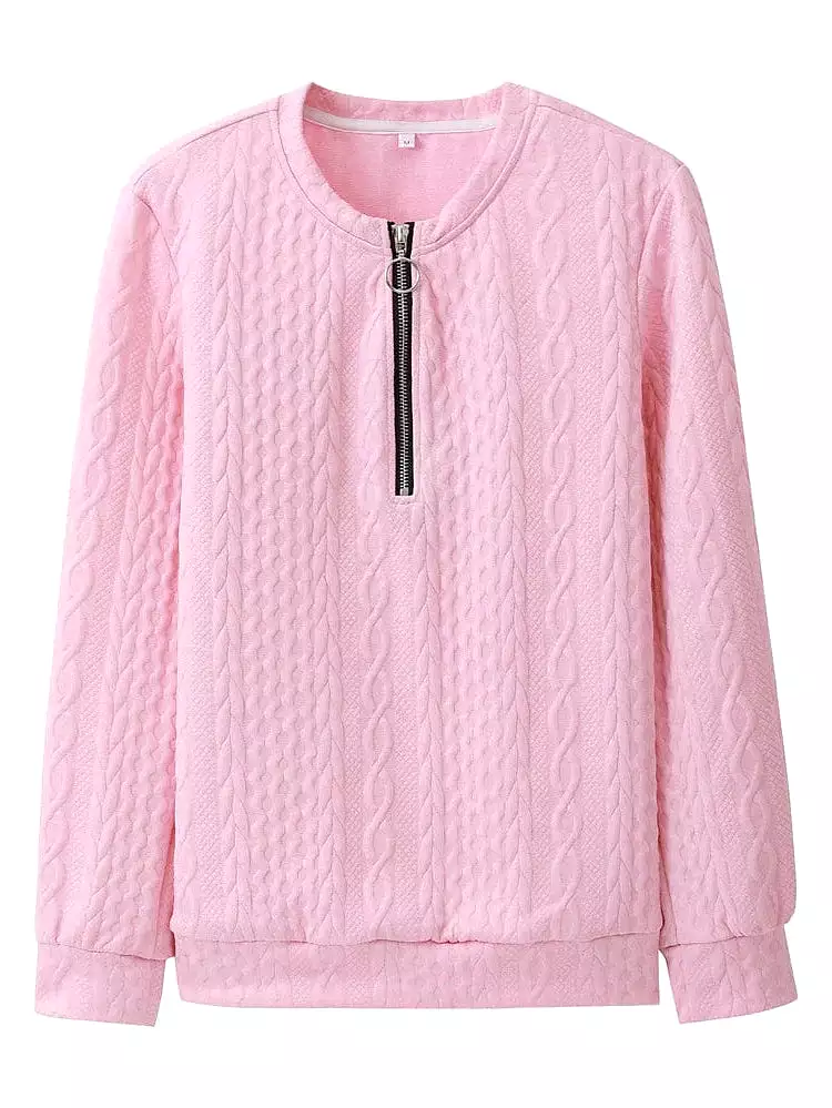 Cozy Quarter Zip Fleece Sweatshirt for Women