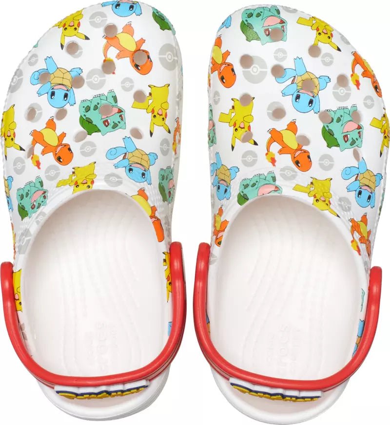 Crocs Toddler Classic Pokemon Clog - 207754-94S White/Multi