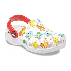 Crocs Toddler Classic Pokemon Clog - 207754-94S White/Multi