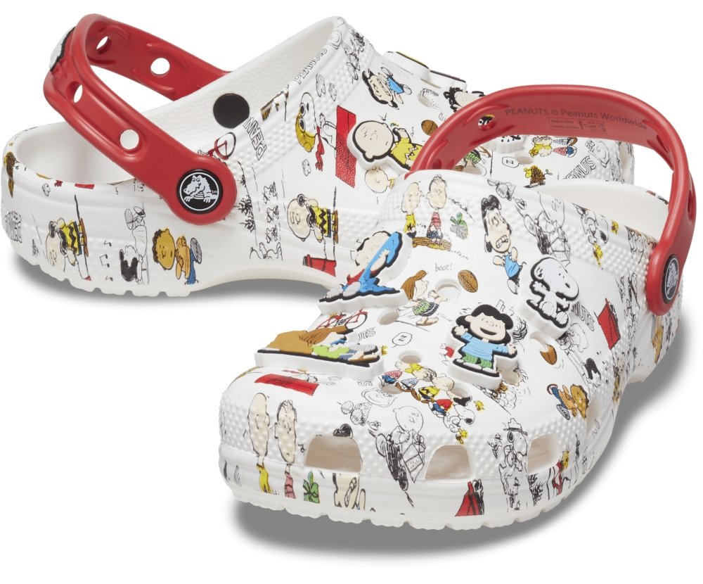 Crocs Toddler Peanuts Classic Clog - White/Multi