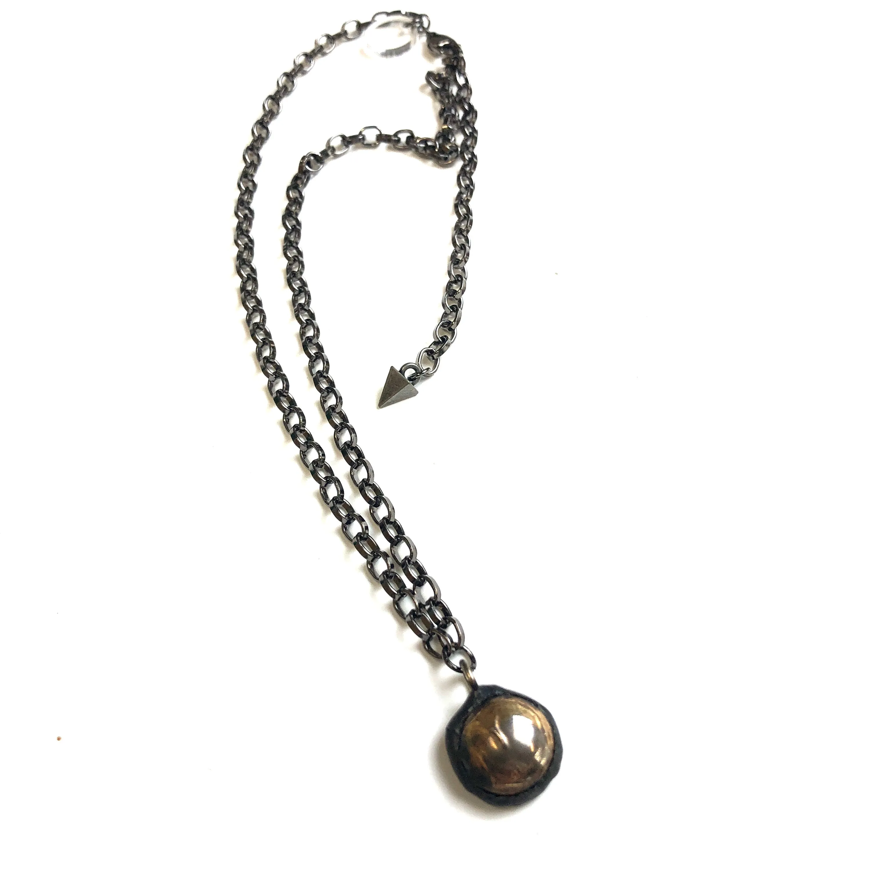 Dark Aged Bronze & Gun Metal Layering Necklace - Shortie