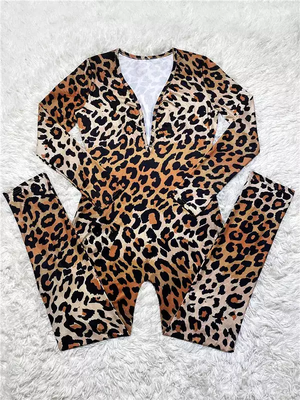 Design long sleeve long pants onesie pajamas adult onesie for women