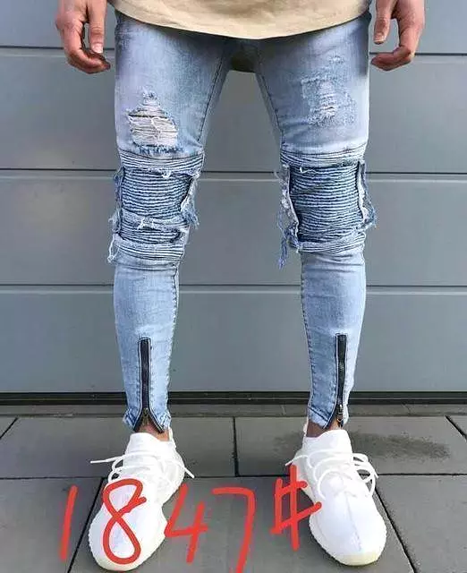 Distressed Denim Jeans Pants For Men