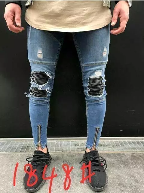 Distressed Denim Jeans Pants For Men