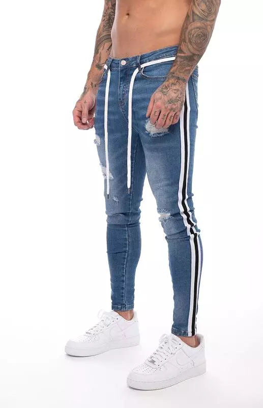 Drawstring Pencil Skinny Jeans