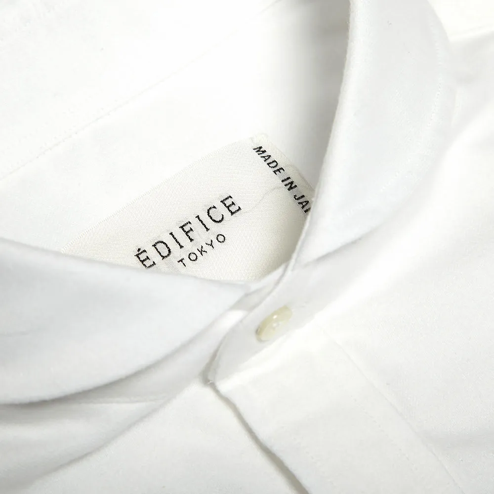 Edifice Shawl Collar Oxford ShirtWhite