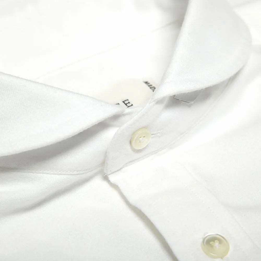 Edifice Shawl Collar Oxford ShirtWhite