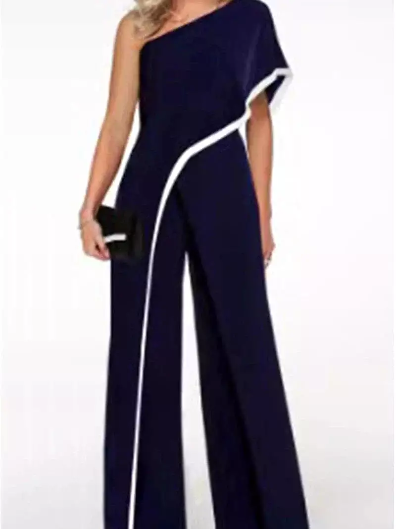 Elegant Black One Sleeve Jumpsuits for Women