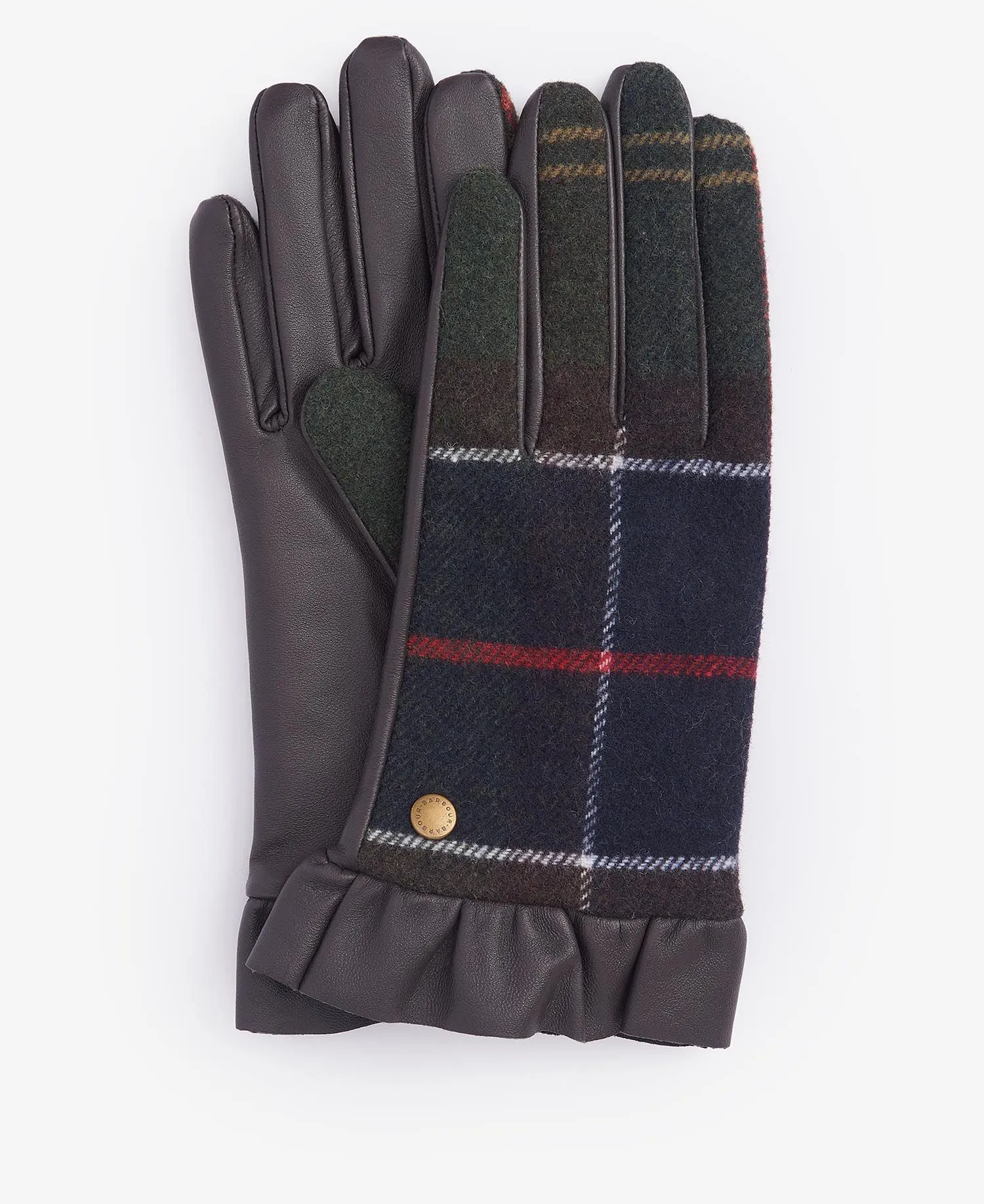  Elishaw Tartan Leather Gloves     