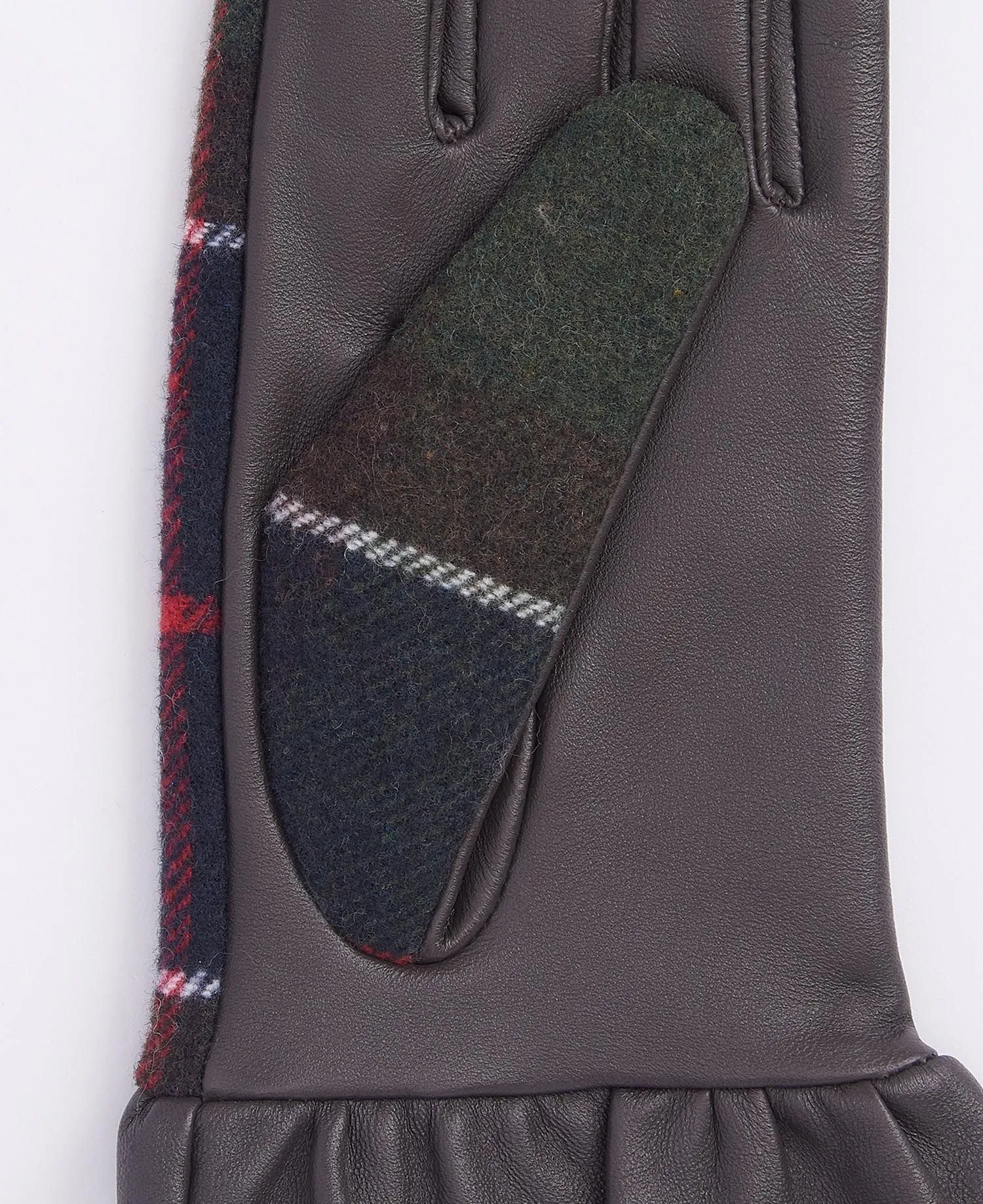  Elishaw Tartan Leather Gloves     