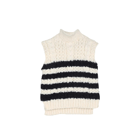 ELLEN SLEEVELESS STRIPE SWEATER