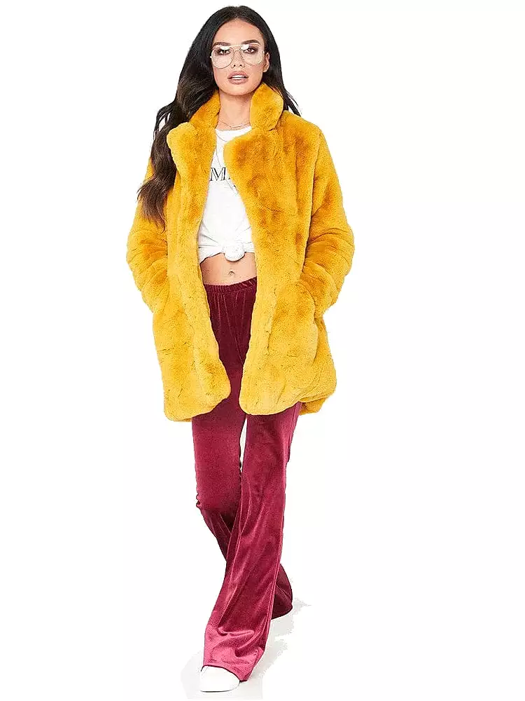 Faux Fur Christmas Coat for Women - Multiple Colors & Sizes / Warm